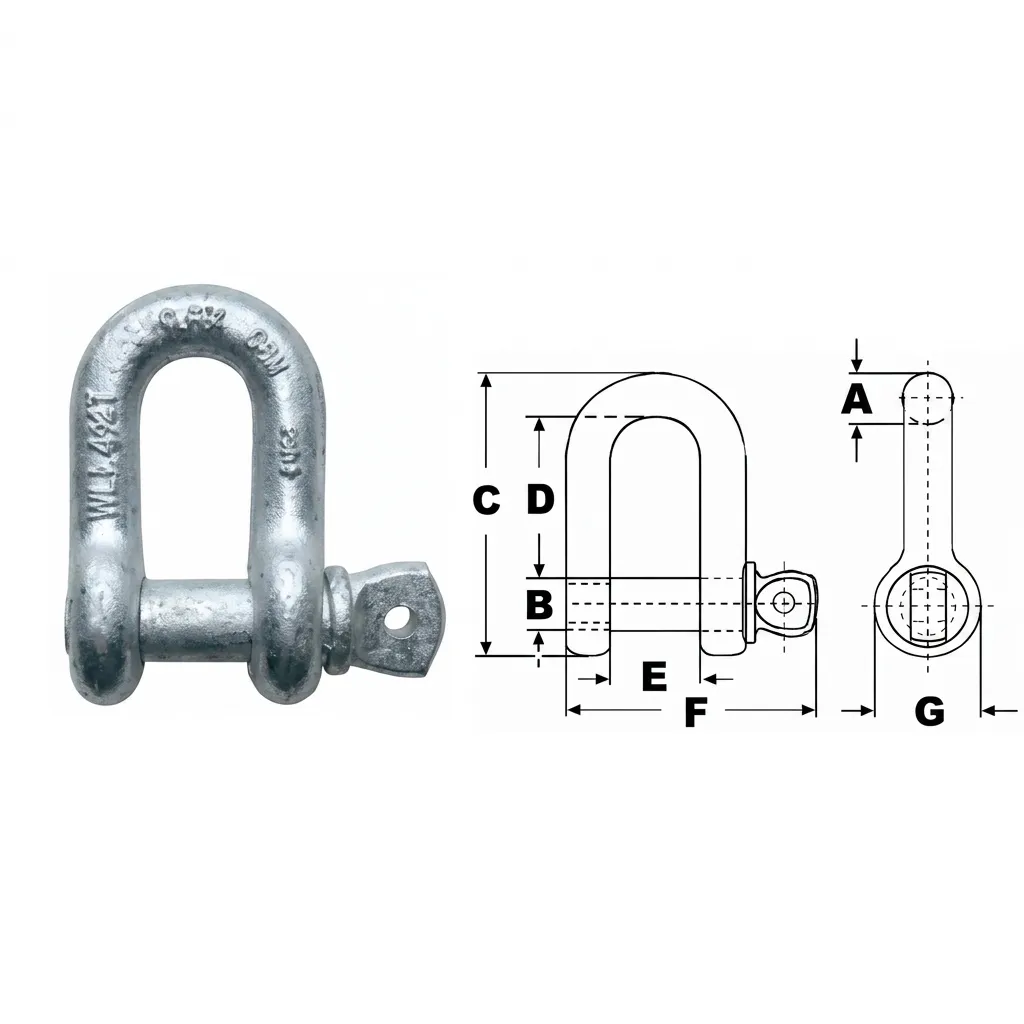 Manilha Reta Pino Roscado Alloy